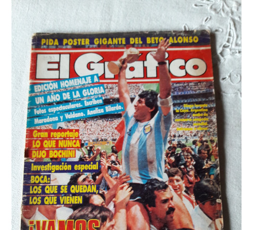 El Gráfico Nº 3533 23/6/1987 Edicion Homenaje A 1 Año Copa
