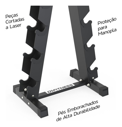 Suporte Para Halter Dumbbell Expositor Torre - 6 Pares