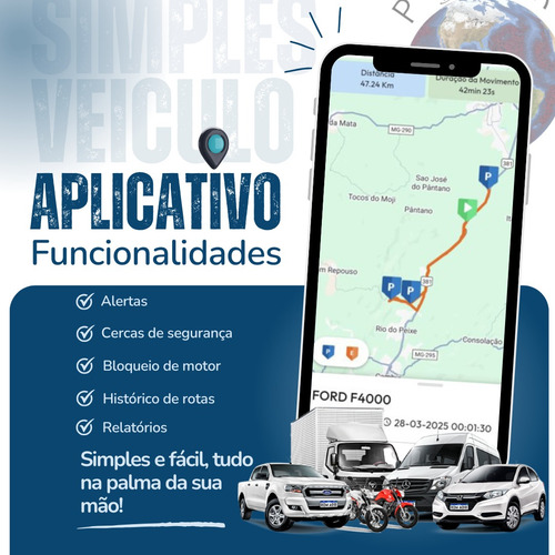Rastreador Gps Tracker Veicular 4g Obd + Chip M2m E App