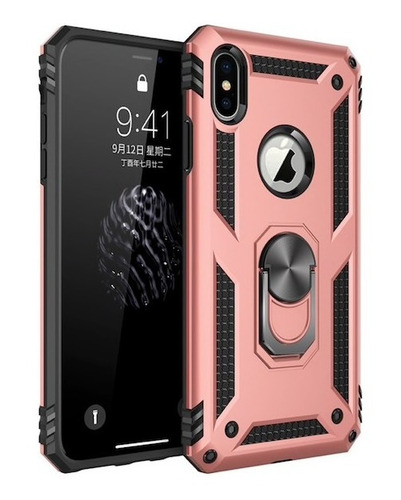 Funda Para iPhone 12 Pro Max Anillo Metal Uso Rudo +mica 10d