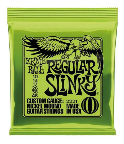 Encordoamento Guitarra 010 Regular Slinky Nickel Ernie Ball