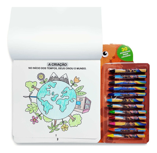 Colorindo Bíblicos - 30 Desenhos Para Colorir Com Giz De Cera