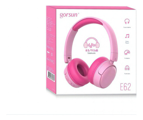 Gorsun Auriculares Para Niños Con Volumen Limitado, Para La Color Rosa