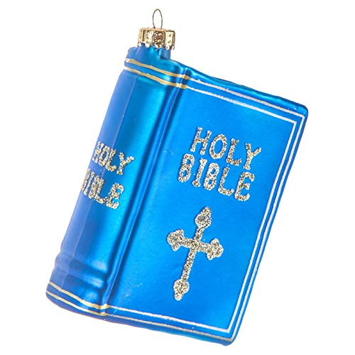 Adorno De Árbol De Navidad Biblia Azul