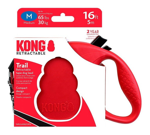 Imagen 3 de 8 de Correa Retráctil Kong Trail 5mts Medium Perros