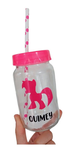 35 Frascos Vasos Souvenirs My Little Pony Tapa Y Sorbetes