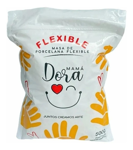 Porcelana Fria Mama Dora Flexible X 10/u 500gr Color Blanco