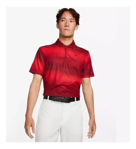 Playera Golf Polo Hombre Tiger Woods Importada Uk Rojo