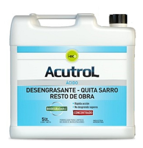 Acutrol Acido Muria Biodegradable 5 Lt Desengrasante Pmiguel