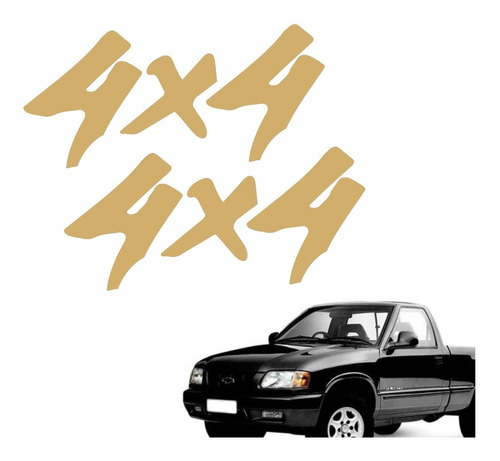 Adesivo Chevrolet S10 4x4 1995 Dourado Par S10a03 Fk Fgc