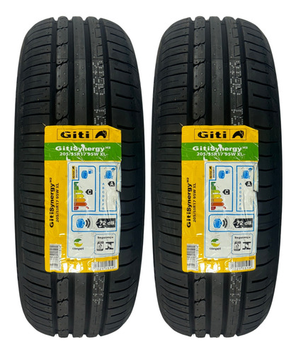 Kit 02 Pneus 205/55r17 Giti Gitisynergy Suv 4x4 H2 95w Xl