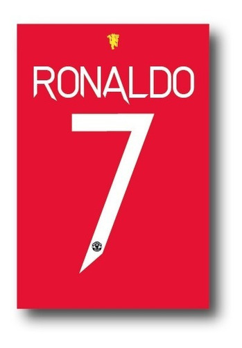 Decorativo Dorsal Cristiano Ronaldo Madrid Manchester Juvent