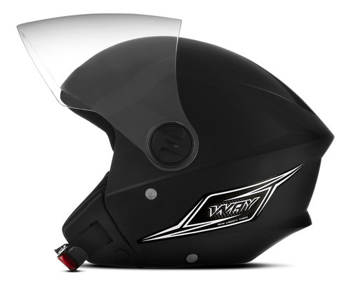 Capacete Moto Aberto Mixs Way Masculino Feminino Cor Preto Fosco Tamanho Do Capacete 60