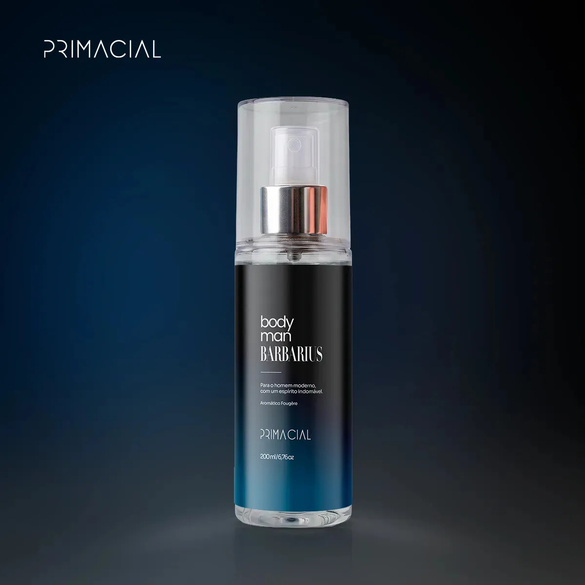 BODY SPLASH MASCULINO BARBARIUS 200ML - PRIMACIAL PERFUME AMADEIRADO
