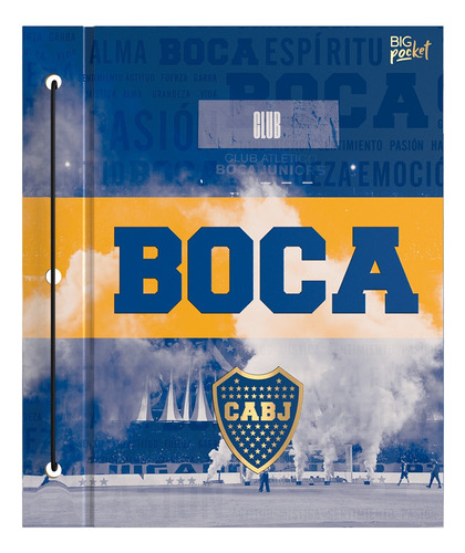 Carpeta Escolar 2 Tapas N°3 Boca Juniors Ppr Big Pocket