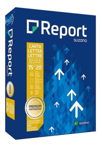 Resmas Report Carta 75 Grs Caja X 10 Unidades Color Blanco