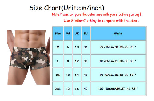 V Boxers Calzoncillos Con Estampado De Camuflaje Suave Para