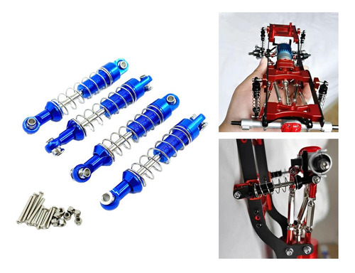 4x Rc Amortiguador Para Mn D90 D91 99s Wpl C14 C24 Azul Azul
