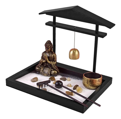 Kit De Jardín Estatua Budista Y Soporte De Meditación Para