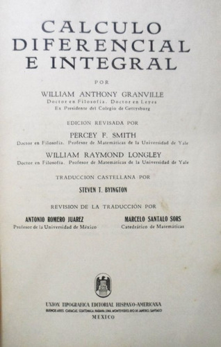 Calculo Diferencial E Integral William Anthony Granville