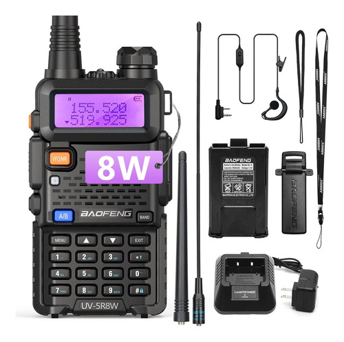 Baofeng Uv-5r 8w Radio De Dos Vías De Alta Potencia Radio Ha