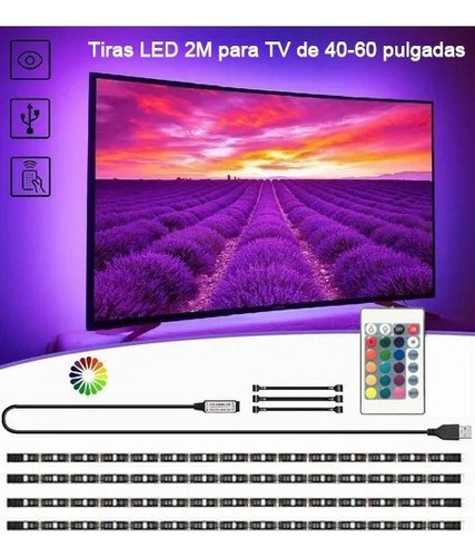 D Led Kit De Retroiluminación De Tv Tira De Luces Usb 2m [u]