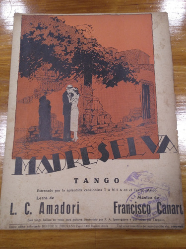 Madreselva Canaro Amadori Tango Partitura