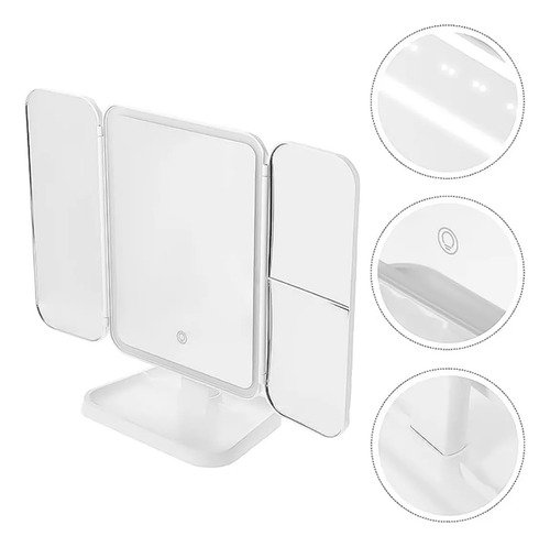 Espejo Maquillaje Profesional 22 Led Aumento Plegable Grande