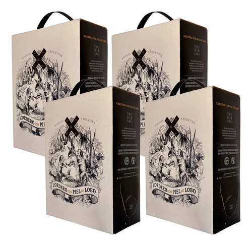 Vino Cordero Con Piel De Lobo Cabernet Bag In Box 3l Caja X4