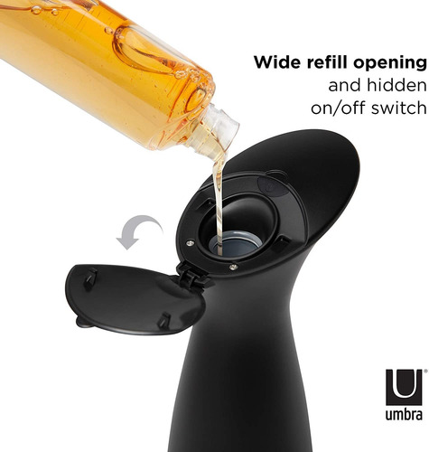 Imagem 5 de 5 de Porta Sabonete Automático Sensor 250ml Otto Preto - Umbra