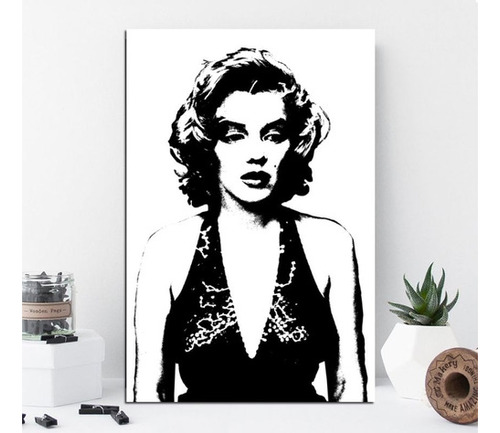 Vinilo Decorativo 20x30cm Marilyn Monroe Black & White