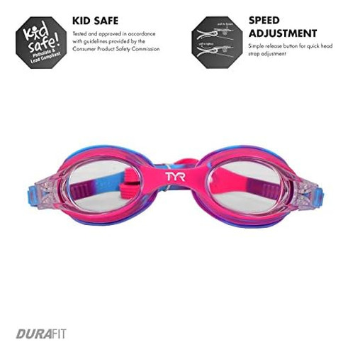 Tyr Gafas De Natación Juveniles Tie Dye, Talla Única, Para E