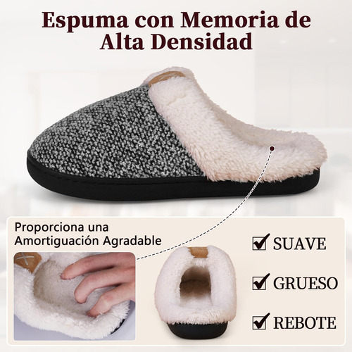 Acogedoras Zapatillas De Casa De Espuma Con Memoria