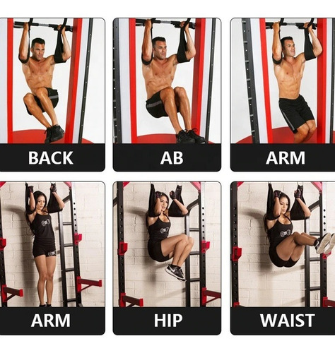 Kit Correas Bandas Ajustables Abdominales Barras Dominadas