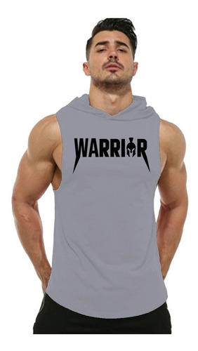 Playera Deportiva Capucha Warrior Black Rock 