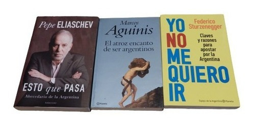 Lote De 3 Libros De Actualidad Argentina Aguinis, Eliac&-.