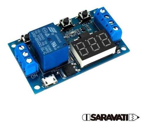 Módulo temporizador digital programable 6v ~ 30v Relé 5v