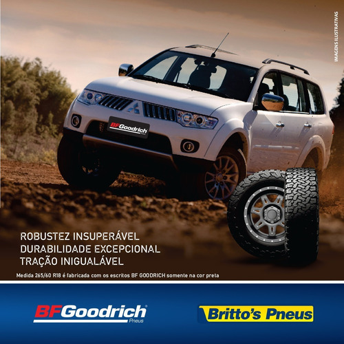 Imagem 8 de 10 de Kit 4 Pneus Aro 18 Bf Goodrich All-terrain Ko2 - 265/60 R18