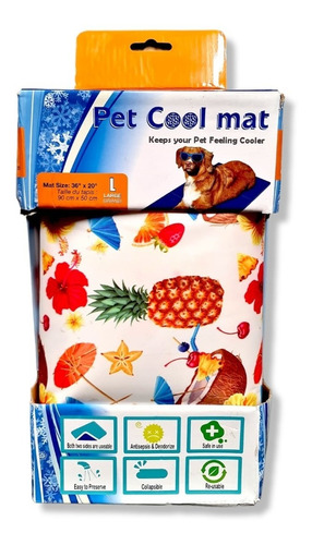 Imagen 1 de 6 de Manta Refrescante Perro Cooling Mat Para Perros Fria 90x50