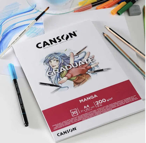 Canson Block Papel Manga A4 (21 X 29.7 Cms) 30 Hojas 200 Gr