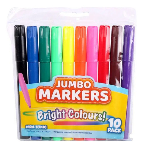 Marcadores De Colores Pack X 10 Unidades Oferta !!