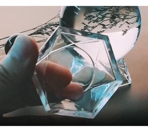 Mz 2x Suporte De Esfera De Base Acrílica Com Bola De Cristal