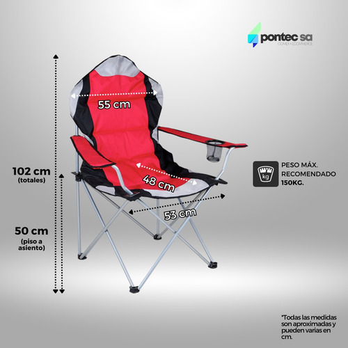 Sillon Director Silla Plegable Camping Xl Reforzado Portable