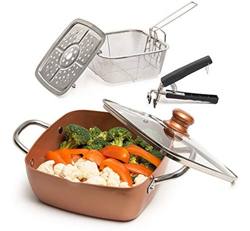 Imagen 1 de 5 de Moss Y Stone Copper, Juego De 5 Piezas, Utensilios De Cocina