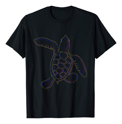 Camiseta De Tortuga Colorida