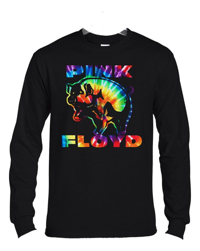 Polera Ml Pink Floyd Pig Colors Rock Abominatron