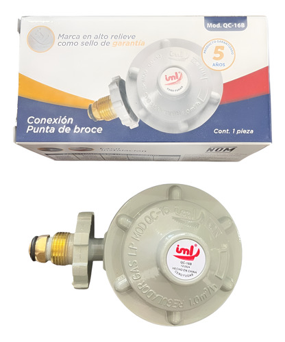 Regulador De Gas Lp Modelo Qc-16b Baja Presión Iml C/maneral