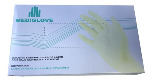 Guantes Descartable Latex Bajo Polvo Pack X 1000 Un Mediglov