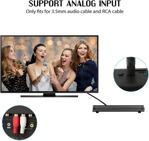 Imagen 5 de 9 de Altavoz Barra De Sonido Tv Soundbar Con Cable Y Bluetooth