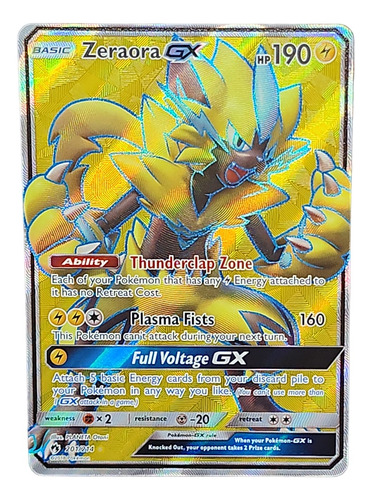 Zeraora Gx Full Art Carta Pokemon Ingles Lost Thunder